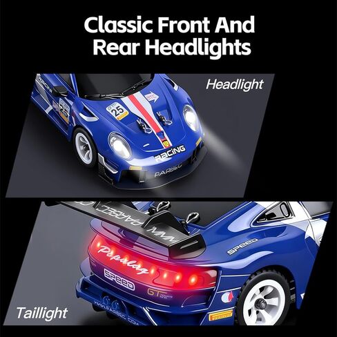 WLtoys 1:28 Scale RC Rally Cars, 30KPH 4WD RTR High Speed RC Racing Car with LED Lights and Gyroscope, Professional Chassis 2.4G RC Car for Teens Adults in Saudi Arabia