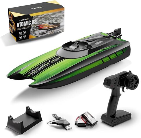 RC Boat - Mini Remote Control Boats for Adult,2.4GHz Racing Boat for Water Pool&Lakes,Summer Water Toy (Green) in Saudi Arabia