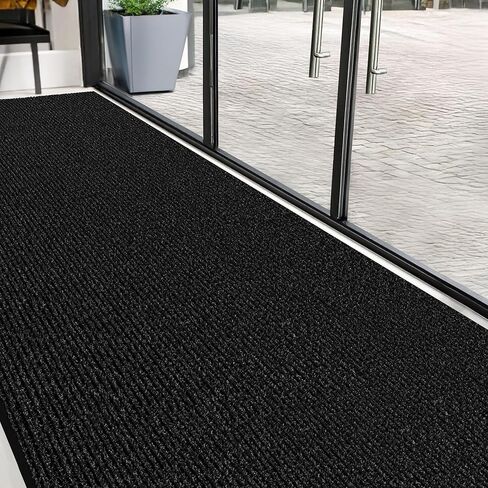 Commercial Door Mat 3'x5' Heavy Duty Industrial Floor Mat for High Traffic Areas, Nonslip Rubber Backing, Large Door Mat for Indoor Entrance or Business Entryway, Charcoal, Made in USA. in Saudi Arabia