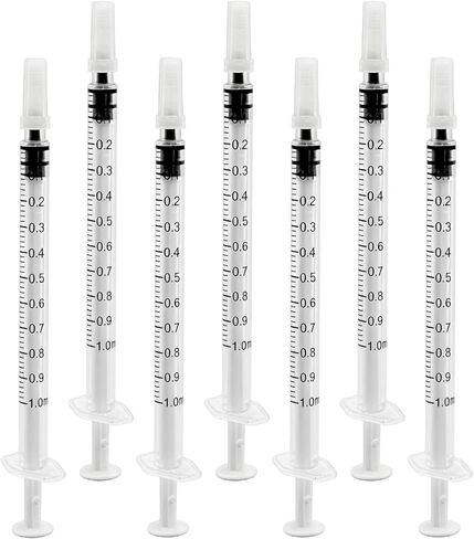 30 Pack 1ml Syringe for Liquid, Plastic Syringes without Needle, Sterile & Individually Wrapped, 1cc Small Syringe for Scientific Labs, Colostrum Collect, Pet Feeding, Oral, No Needle in Saudi Arabia