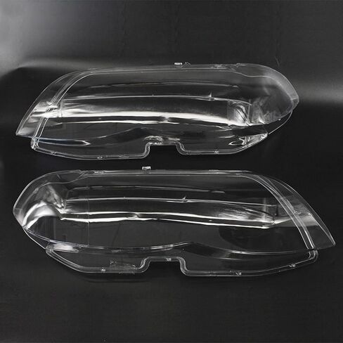 NTBL Headlight Glass Headlight Lens Plastic Cover Replacement for BMW X5 E53 Right+Left 2004-2006 in Saudi Arabia