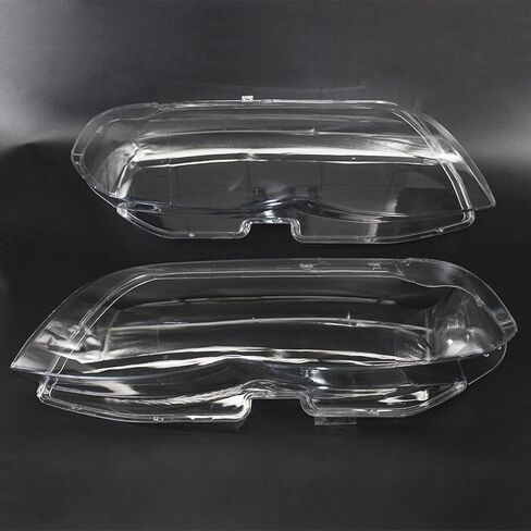 NTBL Headlight Glass Headlight Lens Plastic Cover Replacement for BMW X5 E53 Right+Left 2004-2006 in Saudi Arabia