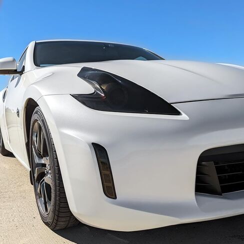 SlickMod PreCut Vinyl Smoke Tint for 2009-2021 Nissan 370Z Headlight (Dark Smoke, 1. Headlight) in Kuwait
