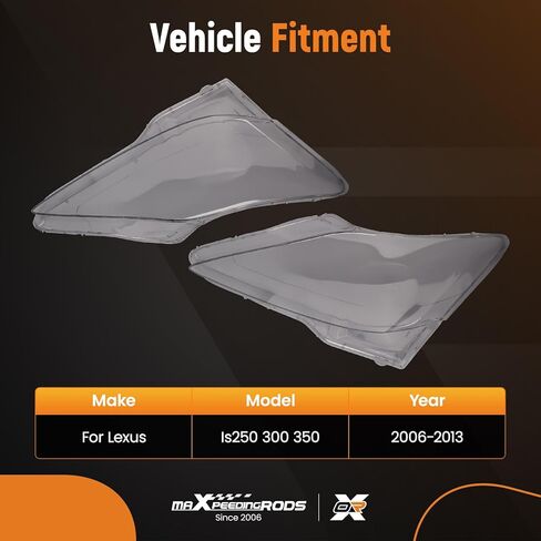 maXpeedingrods 2PCS Pair Headlight Lens Cover For Lexus Is250 300 350 2006-2013, Left & Right Side in Kuwait