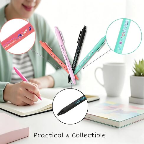 24 Pcs Kpop Party Favors Bulk K-pop Gel Pens Bulk for Women Girls Fans Kpop Birthday Party Supplies Decoration Music Friendship Gifts K-pop Themed Gifts in Saudi Arabia