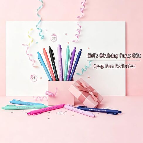 24 Pcs Kpop Party Favors Bulk K-pop Gel Pens Bulk for Women Girls Fans Kpop Birthday Party Supplies Decoration Music Friendship Gifts K-pop Themed Gifts in Saudi Arabia