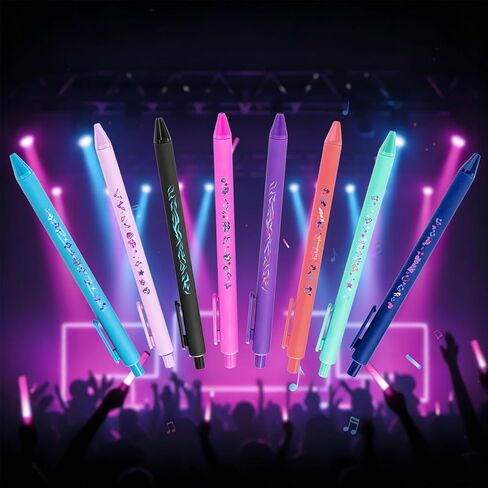 24 Pcs Kpop Party Favors Bulk K-pop Gel Pens Bulk for Women Girls Fans Kpop Birthday Party Supplies Decoration Music Friendship Gifts K-pop Themed Gifts in Saudi Arabia