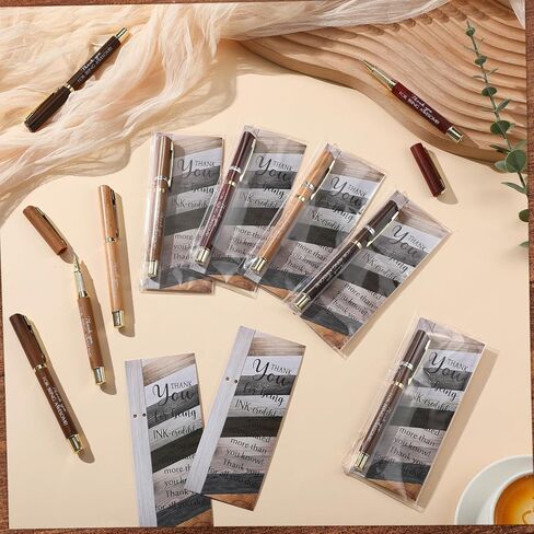 Spakon 45 Pcs 15 Sets Father's Day Bulk Gifts Thank You Fathers Day Pens Retro Inspirational Ballpoint Pens with Motivational Cards Birthday Gifts for Men Dad Boss Employee Office Graduation(Awesome) in Kuwait