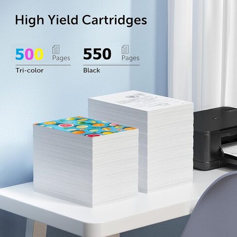 56 57 Ink Cartridges Combo Pack Replacement for HP 56 57 Ink Cartridges for DeskJet 5550 5650 5150 Photosmart 7350 7660 7760 7960 PSC 2210 2510 2410 1350 Printer(1 * 56XL Black 1 * 57XL Color) in Saudi Arabia