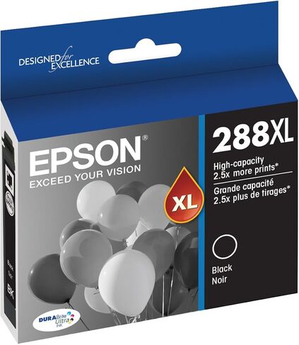 Epson T288XL120 288XL Expression Home XP-330 340 430 434 440 446 Ink Cartridge (Black) in Retail Packaging & T288XL220 DURA Ultra Cyan High Capacity Cartridge Ink in Kuwait