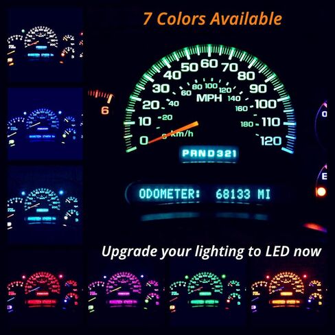 WLJH High Bright White Instrument Cluster Panel Warning Indicator Gauge Lights Bulb Full Dash Led Kits for 2000-2004 Toyota Avalon, Pack of 18 in Kuwait