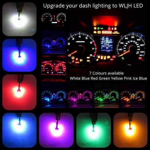 WLJH High Bright White Instrument Cluster Panel Warning Indicator Gauge Lights Bulb Full Dash Led Kits for 2000-2004 Toyota Avalon, Pack of 18 in Kuwait