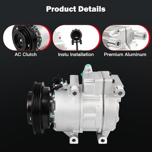 cciyu Air Conditioning Compressor Fit for Hyundai Elantra 2.0L 1.8L 2007-2012 AC Compressor Pump in Kuwait