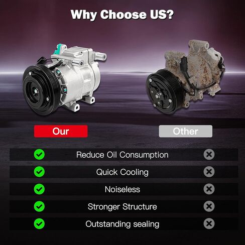cciyu Air Conditioning Compressor Fit for Hyundai Elantra 2.0L 1.8L 2007-2012 AC Compressor Pump in Kuwait