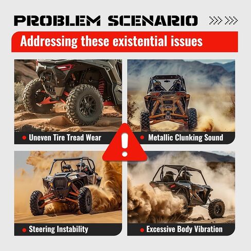 أذرع/قضبان نصف قطرها خلفية عالية الخلوص متوافقة مع 2014-2024 2025 Polaris RZR XP 1000/XP 4 1000 مع مفاصل هيم قابلة للتعديل شديدة التحمل من الفولاذ الأحمر in Kuwait