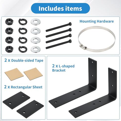 2 Pcs 91006 L-Shaped Light Bar Mounting Bracket Kit, Light Bar Mounts Universal for Strobe Off-Road, Compatible with Truck, SUV, UTV, ATV in Saudi Arabia