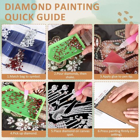 Jaloro 6 Pack 8 x 8 Inch 5d Crystal Diamond Painting Kits for Adults, Elegant Woman Butterfly Flower Diamond Art Kits, DIY Rhinestone Picture Sets for Beginner Artist Home Wall Decor Gifts, No Frame in Saudi Arabia