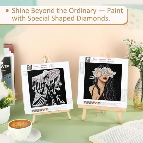 Jaloro 6 Pack 8 x 8 Inch 5d Crystal Diamond Painting Kits for Adults, Elegant Woman Butterfly Flower Diamond Art Kits, DIY Rhinestone Picture Sets for Beginner Artist Home Wall Decor Gifts, No Frame in Saudi Arabia