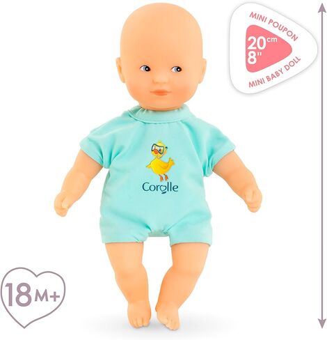 Corolle - My First Doll, Mini Bath, Blue, 20 cm, from 18 Months, 9000120310 in Kuwait
