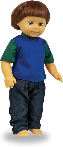 Get Ready Kids Caucasian Boy Doll - 16" Realistic Vinyl Doll with Poseable Limbs, Rooted Hair, Clothes Included, Educational Toy for Kids, Classroom & Home Play in Saudi Arabia