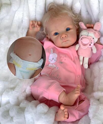 Zero Pam Reborn Baby Dolls-20 in Reborn Baby Dolls Full Body Vinyl, Real Life Reborns Dolls Girls, Realistic Babys Doll with Accessories in Saudi Arabia