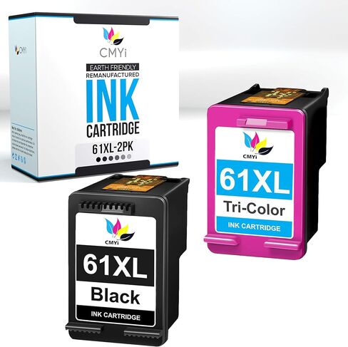 61XL Black Replacement Ink Cartridge for HP DeskJet 1511, 1512, 1513, 1514, 2000, 2050, 2050A, 2510, 2511, 2512, 2514, 2540, 2541, 2542, Envy 4501, 4502, 4503, 4504, 4505, 4506, 4507 Printers in Saudi Arabia