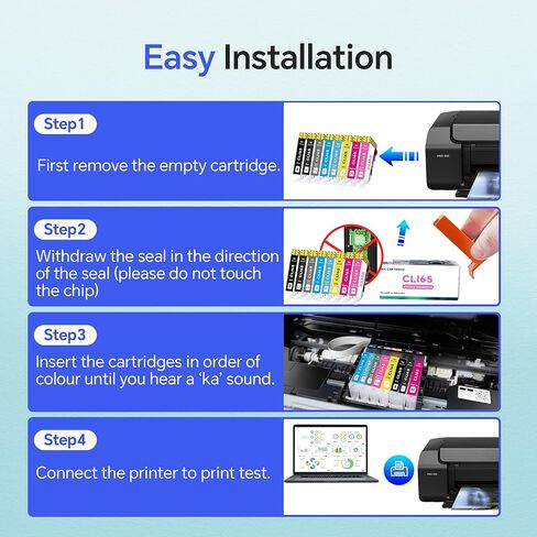 CLI-65 Ink Cartridges Replacement for Canon CLI65 CLI-65 Ink Cartridges Compatible with PIXMA PRO-200 PIXMA PRO-200S Printer (8 Pack, 1BK, 1GY, 1LGY, 1C, 1PC, 1M, 1PM, 1Y) in Saudi Arabia