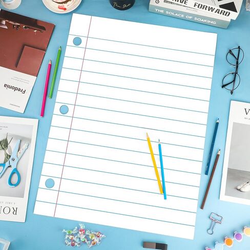 Giant Magnetic Notebook Paper 17.3" x 23.6" Dry Erase Magnetic Lined Paper for Classroom Whiteboard Reusable Handwriting Notebook Poster for School Office Teachers Teaching Supplies in Kuwait