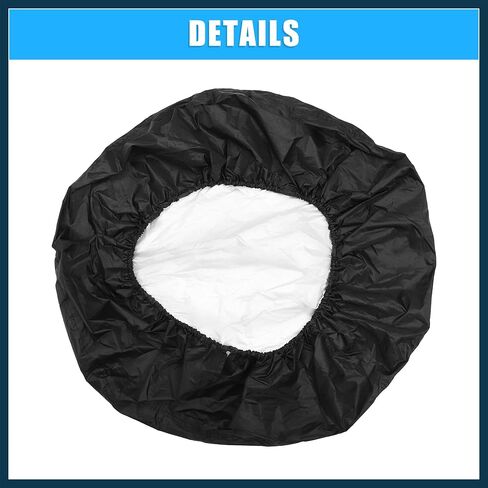 Universal 190T Polyester Spare Tire Cover for Jeep Trailer RV SUV Truck Wheel Fit Overall Wheel Diameter 16 Inch Black Automotive Parts in Kuwait