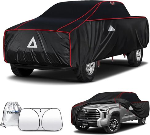 Hail Protector Car Cover for Truck(Length:220"-228"),Waterproof All-Weather Anti Hail Thick Multi-Layered EVA with Sun Visor&Storage Bag for F-150,Silverado,Ram,Sierra,Tundra,Tundra etc in Saudi Arabia