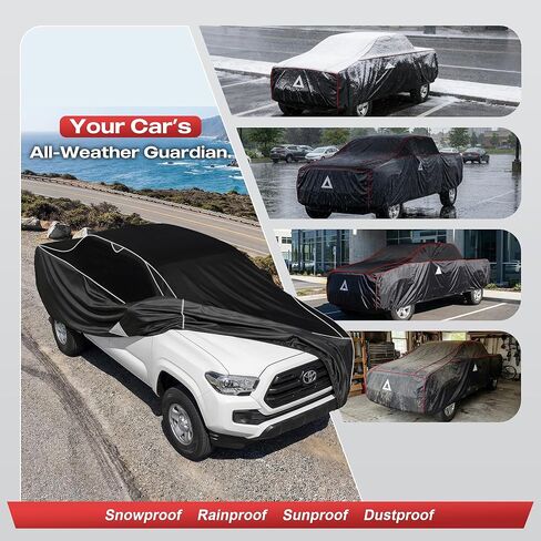 Hail Protector Car Cover for Truck(Length:220"-228"),Waterproof All-Weather Anti Hail Thick Multi-Layered EVA with Sun Visor&Storage Bag for F-150,Silverado,Ram,Sierra,Tundra,Tundra etc in Saudi Arabia