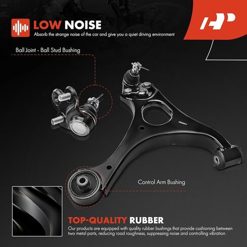 A-Premium 4Pcs Front Suspension Kit, Lower Control Arm, Lower Ball Joint, Compatible with Honda Civic 2006-2011, Acura CSX 2006-2011 in Kuwait