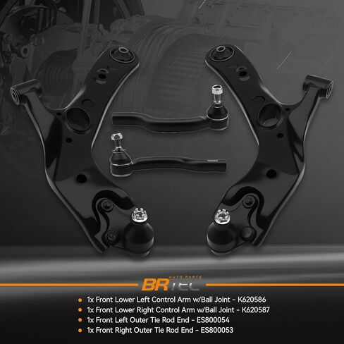 مجموعة أذرع التحكم السفلية الأمامية 4 قطع متوافقة مع Toyota RAV4 2006-2018؛ لكزس NX200T 2015-2017، NX300 2018-2021، NX300h 2015-2021 - طقم تعليق أمامي لقضيب التعادل الخارجي in Kuwait