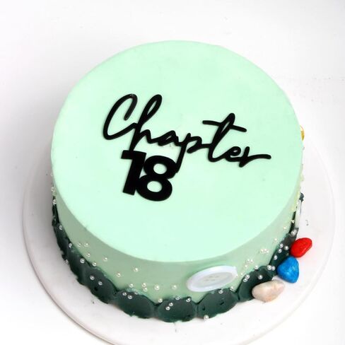 C522 Chapter 18 Cake Topper – Acrylic 18th Birthday Cake Decoration for Girls & Boys, Number 18 Eighteen Birthday Cake Pick for Girls & Boys, Cheers to 18 Years Old 18th Birthday Wedding Anniversary in Saudi Arabia