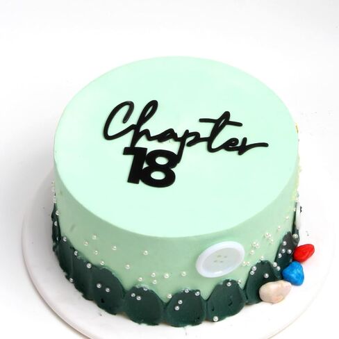 C522 Chapter 18 Cake Topper – Acrylic 18th Birthday Cake Decoration for Girls & Boys, Number 18 Eighteen Birthday Cake Pick for Girls & Boys, Cheers to 18 Years Old 18th Birthday Wedding Anniversary in Saudi Arabia
