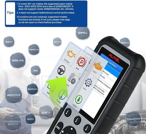الماسح الضوئي Autel MaxiDiag MD806 PRO obd2: أداة مسح تشخيصية كاملة للأنظمة مع إعادة ضبط زيت البيانات المباشرة BMS SAS Throttle A/F EPB D-P.F، المسح التلقائي، حتى MD808 MD806 MD805 MD802، تحديث مجاني، طباعة البيانات in Kuwait
