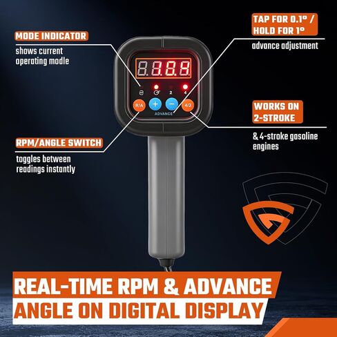 Digital Automotive Timing Light 12V,Timing Gun with Tachometer & Advance Angle, Inductive Clamp for 2/4-Stroke Gasoline Engines for Car/Motorcycle/Marine in Saudi Arabia