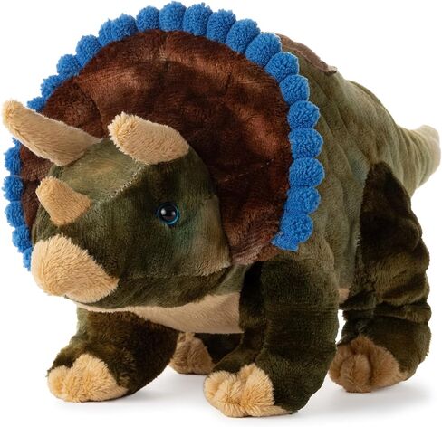 The Petting Zoo Triceratops Stuffed Animal Plushie, Gift for Kids, Dinosaur Animals, Triceratops Dinosaur Plush Toy, 12 in in Kuwait