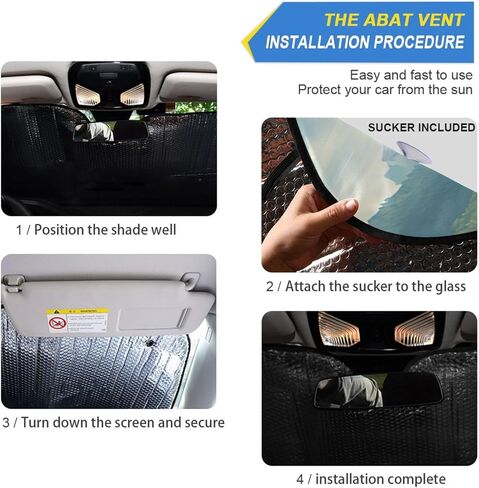 Sunflower Ladybugs Garden Flower Windshield Sunshade Car Sun Shade Front Window Shade for Truck SUV Blocks UV Rays Sun Reflector Visor Protector Accordion Folding in Kuwait