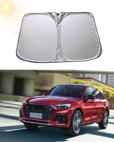 Car Windshield Sunshade Cover for Audi Q5 Q3 A4 A3 A5 A6 A7 A8 Q7 Q8 S6 S7 S8 Accessories 2025 2016-2025, 2 Layers Sun Shield Car Window Shade Foldable Window Shade Sun Visor Protector in Saudi Arabia