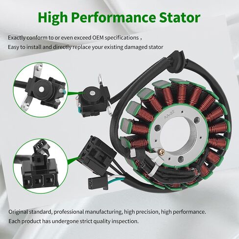Magneto Stator Coil 21003-0128 Compatible with Kawasaki EX250 (ABS) Ninja,EX250 250 R Ninja,EX300 Ninja ABS 2013-2017/ER250 Z250 2013-2014,ER250 Z250 (ABS)2015-2017,ER300 Z300 (ABS) 2015-2016 in Kuwait