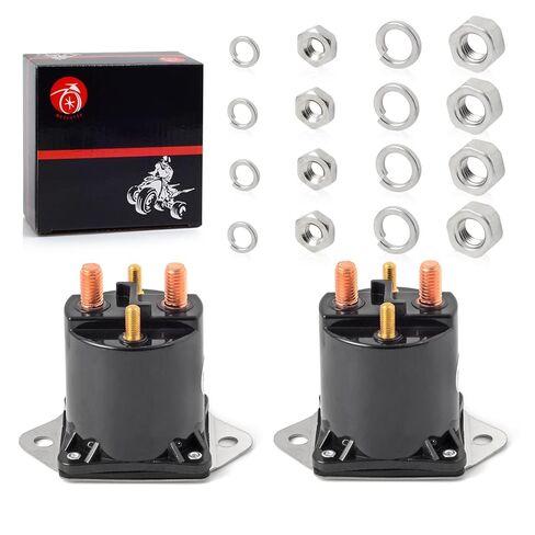 MOTO1988 2Pcs 12 Volt 4 Terminal Starter Solenoid Relay Compatible with Club Car DS & Precedent Gas Golf Cart 1984-up OEM 1013609 1012275 in Kuwait