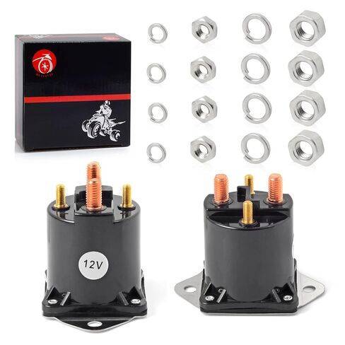 MOTO1988 2Pcs 12 Volt 4 Terminal Starter Solenoid Relay Compatible with Club Car DS & Precedent Gas Golf Cart 1984-up OEM 1013609 1012275 in Kuwait
