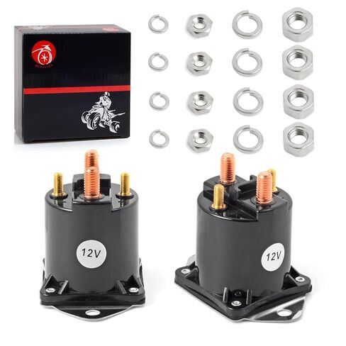 MOTO1988 2Pcs 12 Volt 4 Terminal Starter Solenoid Relay Compatible with Club Car DS & Precedent Gas Golf Cart 1984-up OEM 1013609 1012275 in Kuwait