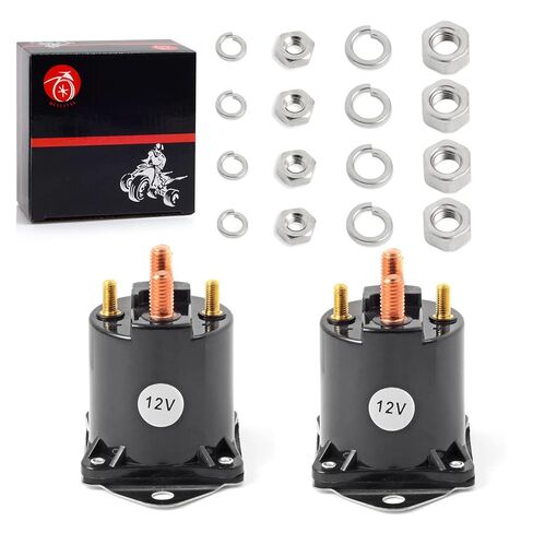 MOTO1988 2Pcs 12 Volt 4 Terminal Starter Solenoid Relay Compatible with Club Car DS & Precedent Gas Golf Cart 1984-up OEM 1013609 1012275 in Kuwait