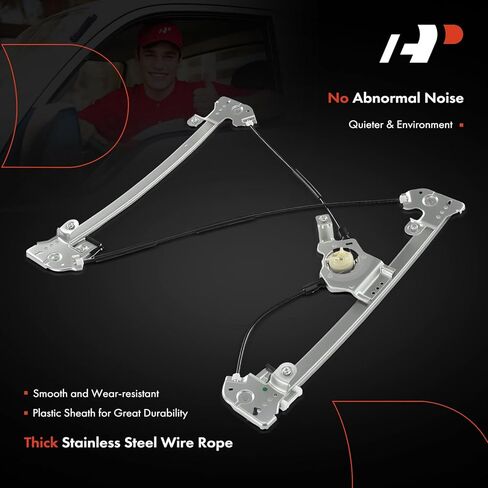 منظم نافذة الطاقة A-Premium جانب السائق الأمامي متوافق مع Ford F-150 F150 2004 2005 2006 2007 2008، بيك اب كابينة ممتد، بدون محرك in Kuwait