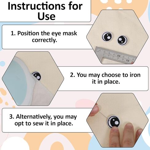 20 Pairs Felt Eyes for Crafts White Black Eyes Iron on Patch, Cute Eye Embroidery Sew On Patches Polyester Sew on Eye Patch Decorative Cartoon Patches for Clothing Hat Backpack Shoes Jacket in Kuwait