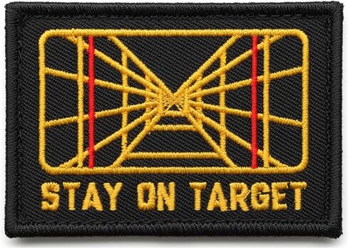 Stay on Target Embroidered Morale Jedi Patch | Hook Fastener Backing 3" x 2" C943 in Saudi Arabia