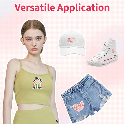 17pcs Positive Affirmations Iron On Patches Embroidered Boho Iron on/Sew on Patch for Clothes, Hats, Jeans, Dress, Backpacks, Etc in Kuwait