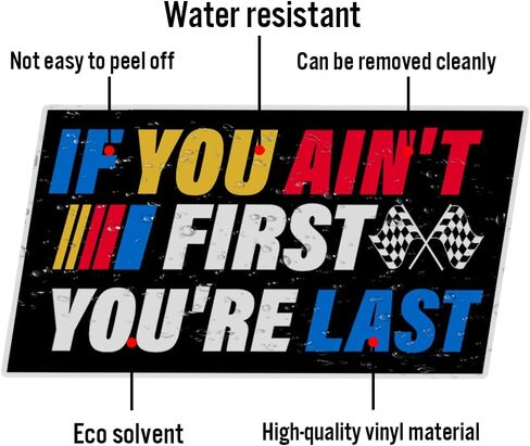 (Set of 3 Stickers) Shake and Bake Sticker, If You Ain't First You're Last Decal, I Wanna Go Fast Waterproof Stickers for Dirt Racing Bike Race Car Truck Motorbike Helmet (3-Inch) in Saudi Arabia